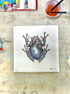Latente "Coquí Corazón" | Hand Painted Watercolor